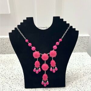 Pink Statement Bib Necklace